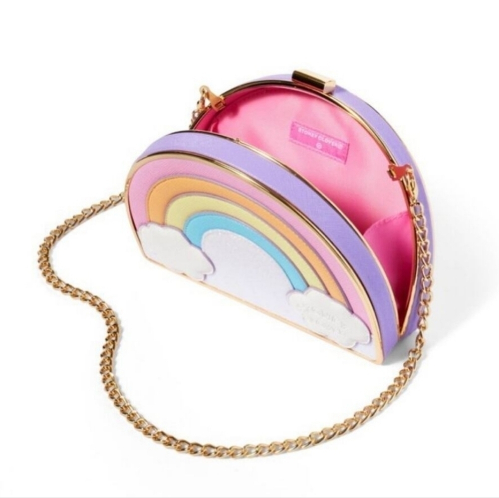Stoney Clover Lane Rainbow Crossbody Bag Lavender